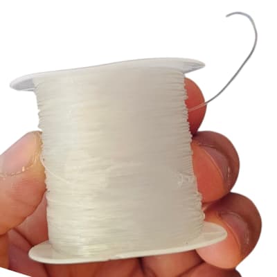 Hilo Elástico Siliconado Transparente - 0.4mm - Rollo 10m