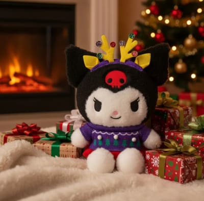Peluche sanrio kuromi edición especial navidad 22cm 2023