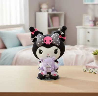 Peluche Kuromi Serie Dainty Doll Black Sanrio Original 22cm