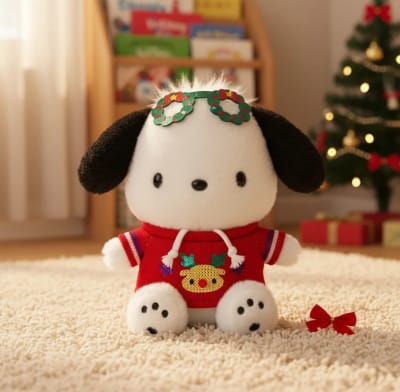 Peluche sanrio pochacco edición especial navidad 22cm 2023