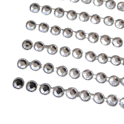 Sticker acrilico adhesivo forma de diamante plata