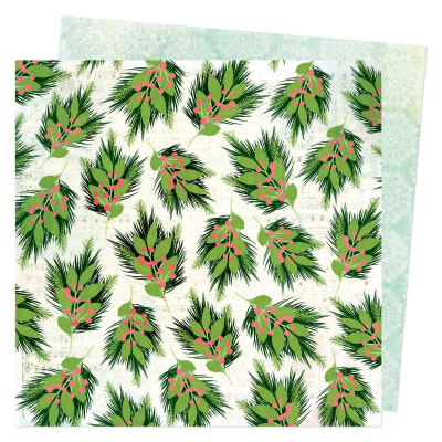 Vicki Boutin Evergreen & Holly Cartulina Doble Cara 30.5x30.5cm Boughs Of Holly