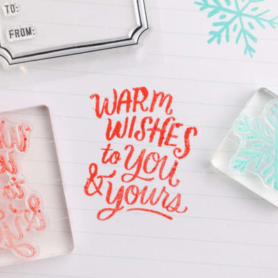 Timbres Sellos Transparentes Colección Vicki Boutin Mittens & Mistletoe Navidad 8unds
