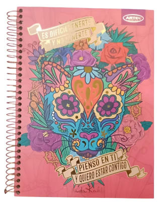 Cuaderno Especial 150 Hojas Frida Kahlo Gold