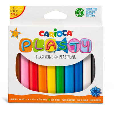 Plastilina Plasticina Plasty 200g 10 Uds Carioca