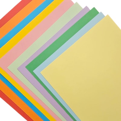 Carpeta Cartulina Española 10 Pliegos 10 Colores 200grs 24.8x34.6cm