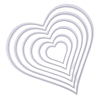 Troquel Corazón Sunlit 6 Tamaños