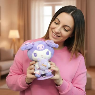 Peluche Kuromi 22cm Serie Dainty Doll Sanrio Original