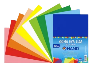 GOMA EVA LISA 10 COLORES 20X30CM