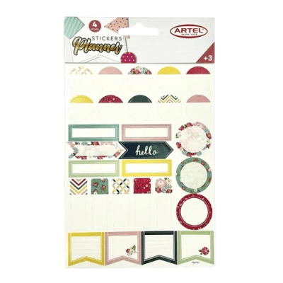 Stickers Flores 4 Hojas Especiales para Planners y Calendarios de planificación