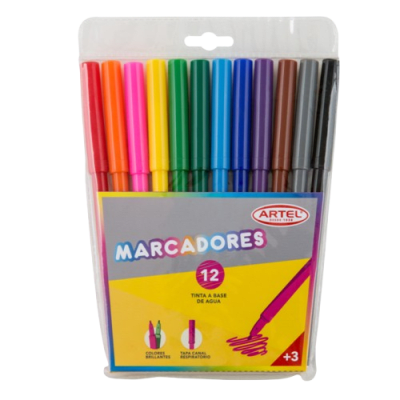 Estuche 12 Marcadores Artel