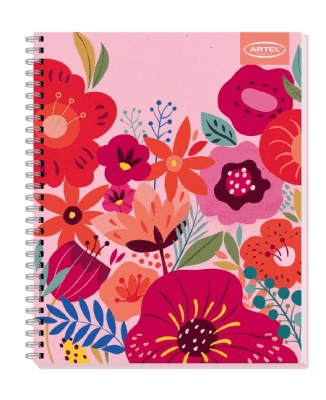 Cuaderno Universitario 100 Hojas 7mm Floral