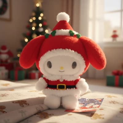 My melody traje de papá noel de peluche de 20cm