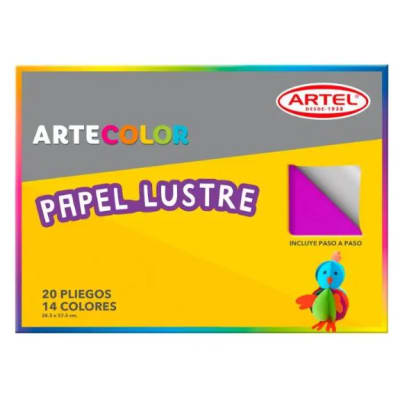 Estuche Artecolor Papel Lustre 20hjs