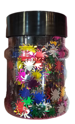 CONFETI FORMAS ARAÑAS 100g MULTICOLOR