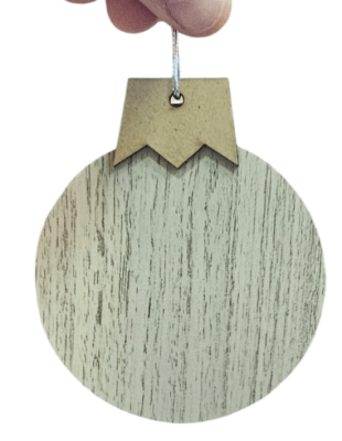 Bambalina De Madera 10.5x9cm NAVIDAD