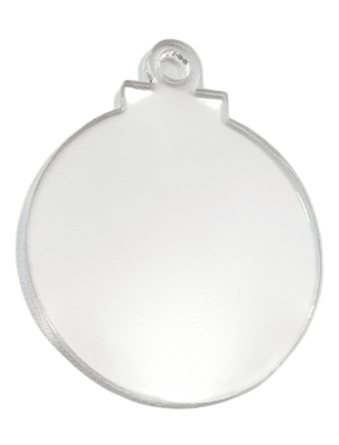 Esfera Plana Acrílica Transparente 7.5cm