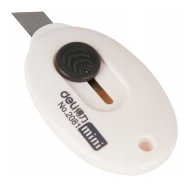 Mini Cortacartón / Cúter de Oficina Deli - Hoja Retráctil Automática - 7 cm