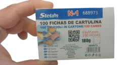 Fichas de Cartulinas 100hojas 6.5x9.5cm 0