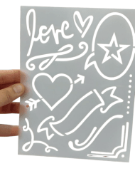 Heidi Swapp Minc Stencil Diseños Love 4