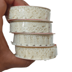 Cinta Genero Bordada Estilo Tule 1,5cmx1.8mtrs 1