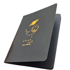Mini Libreta Cosida Hojas Negras 10.4x14cm 24hojas 0