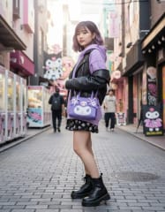 Kuromi Mini bolso morado de 2 vías (serie Dainty Doll) 0