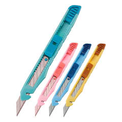 CUCHILLO CARTONERO COLORES PASTEL SDI 9MM 7