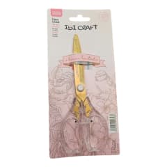 Tijera de Acero Ibi Craft 16 cm - Mango Acrílico Transparente / Hojas Doradas - Edición Limitada 0