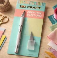 Cutter Bisturi Ibi Craft Color Plateado 1und + 5 Repuestos 0