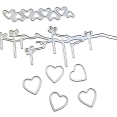 TROQUEL METALICO RAMA CORAZONES 7 PIEZAS 0