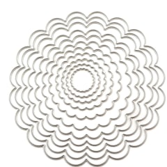 American Crafts TROQUEL Círculo Escalopa Ondas para Scrapbook 0