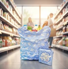 ECO BAG Bolsa De Mano Reutilizable Cinnamoroll (serie Gingham Paperboy) 0