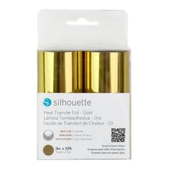 Silhouette Lámina de transferencia de calor 2 unidades x 10mtrs c/u Color Dorado 1
