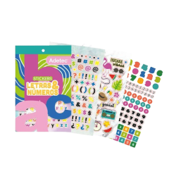 BLOCK DE STICKERS - LETRAS Y NUMEROS 0