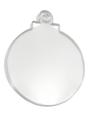 Esfera Plana Acrílica Transparente 7.5cm 0