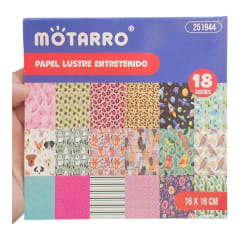 Block Cartulina 18 Diseños Ambas Caras 16x16 Cm 180grs 1