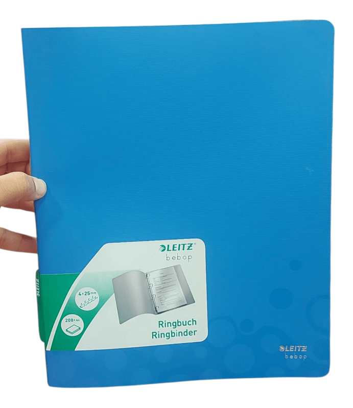 Archivador Plastico 4 Anillos A4 Azul Bebop1