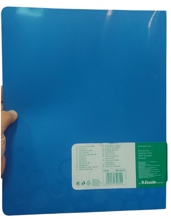 Archivador Plastico 4 Anillos A4 Azul Bebop2