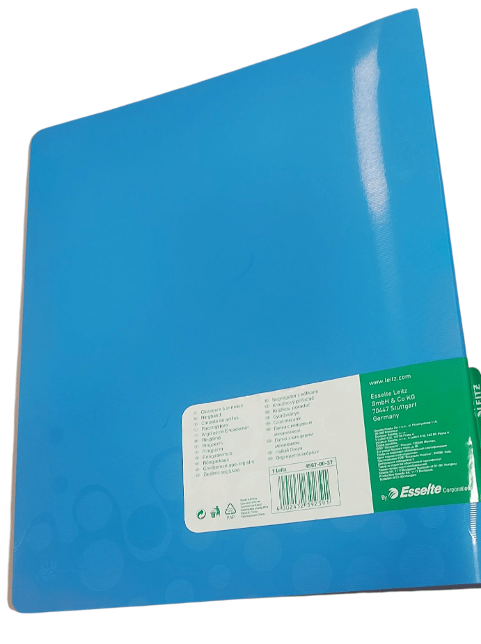 Archivador Plastico 4 Anillos A4 Azul Bebop3