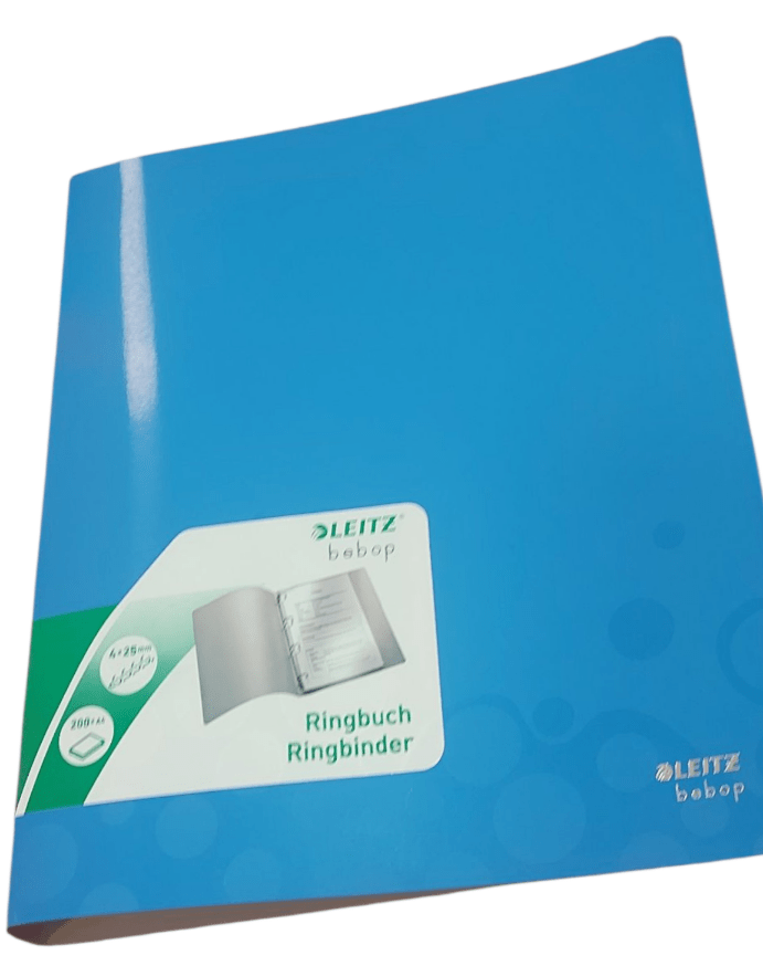 Archivador Plastico 4 Anillos A4 Azul Bebop4