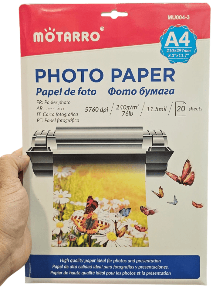 Papel Fotografico 240grs brillante 20hojas PREMIUM1