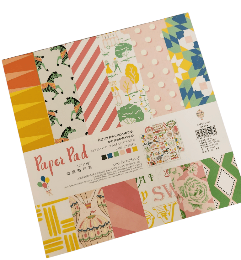 BLOCK CARTULINAS SCARBOOKING 25.5X25.5CM 24 hojas VARIOS DISEÑOS 12