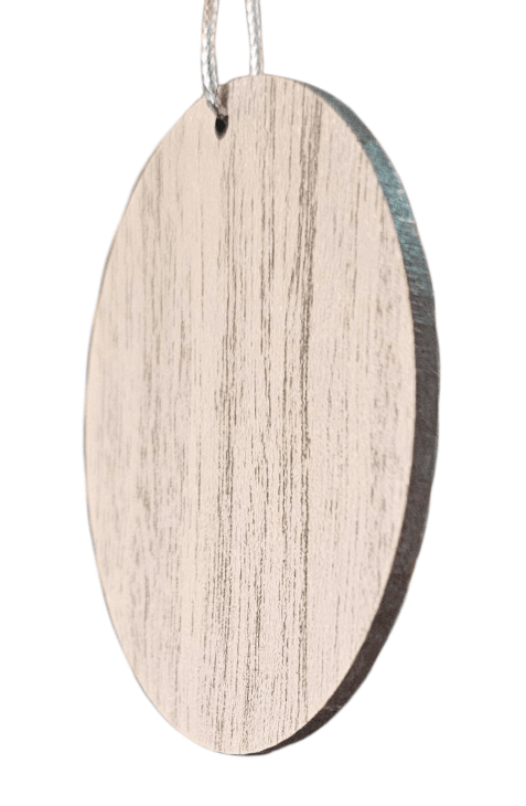 Esfera Madera Plana 6cm NAVIDAD2