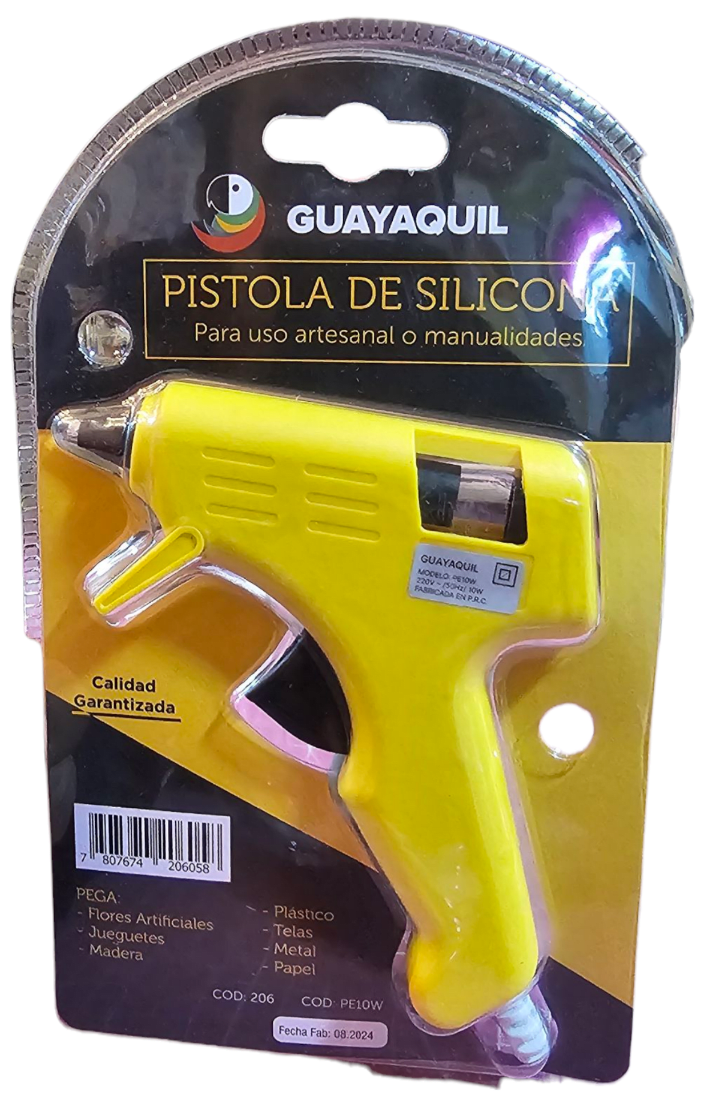 Pistola De Silicona Escolar Barra 7mm 10w Color Amarilla3