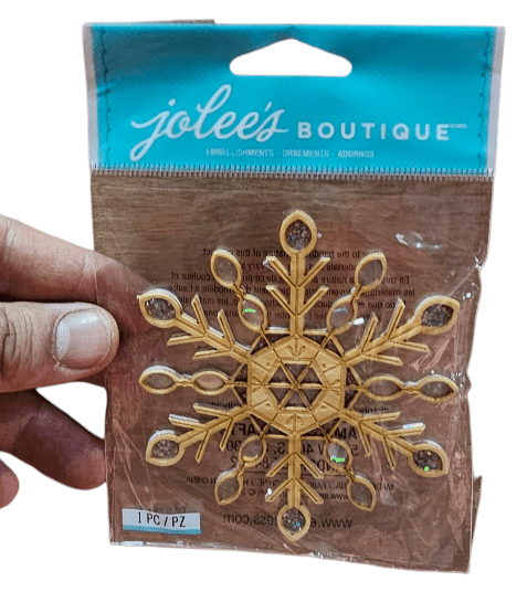 Adorno De Madera Copo De Nieve 9.5cm De Jolee's Boutique5