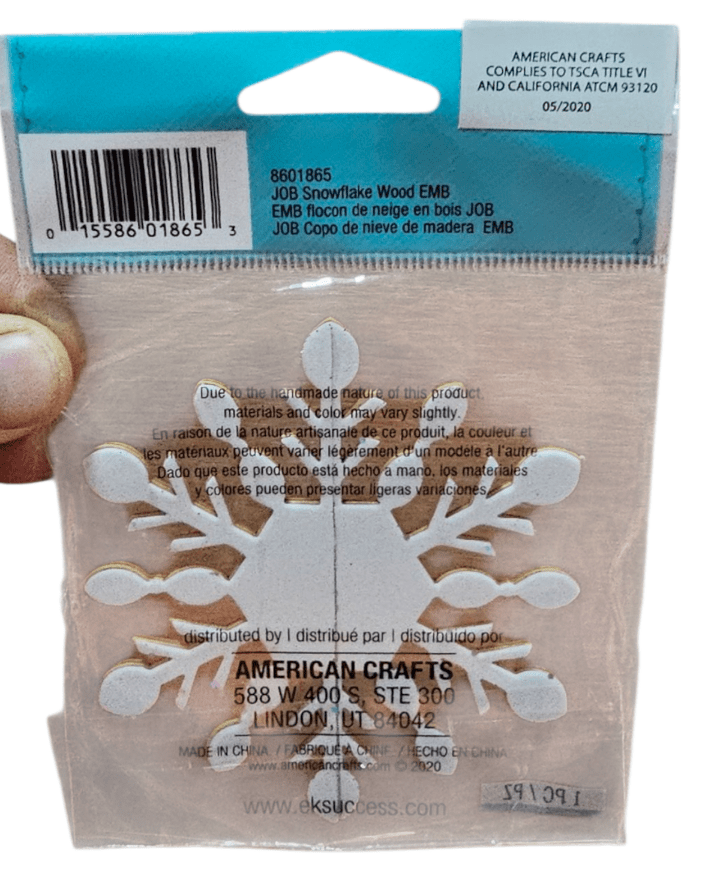 Adorno De Madera Copo De Nieve 9.5cm De Jolee's Boutique3