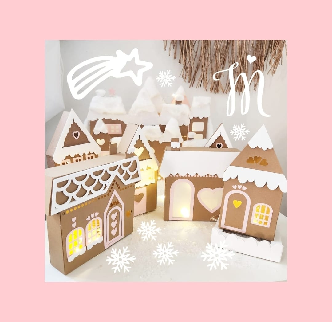 Set Aldea Navideña 5 Casas5