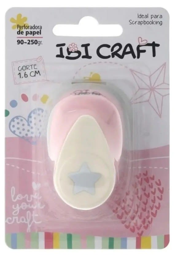 Perforadora Forma Estrella-1.6 Cm Color Rosa1