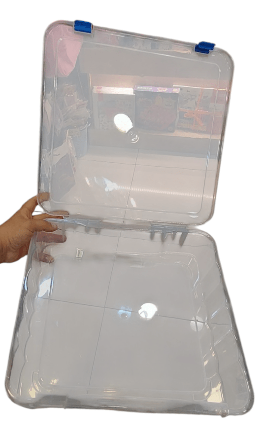 Caja Contenedora Plástica Transparente 35x37x8cm4
